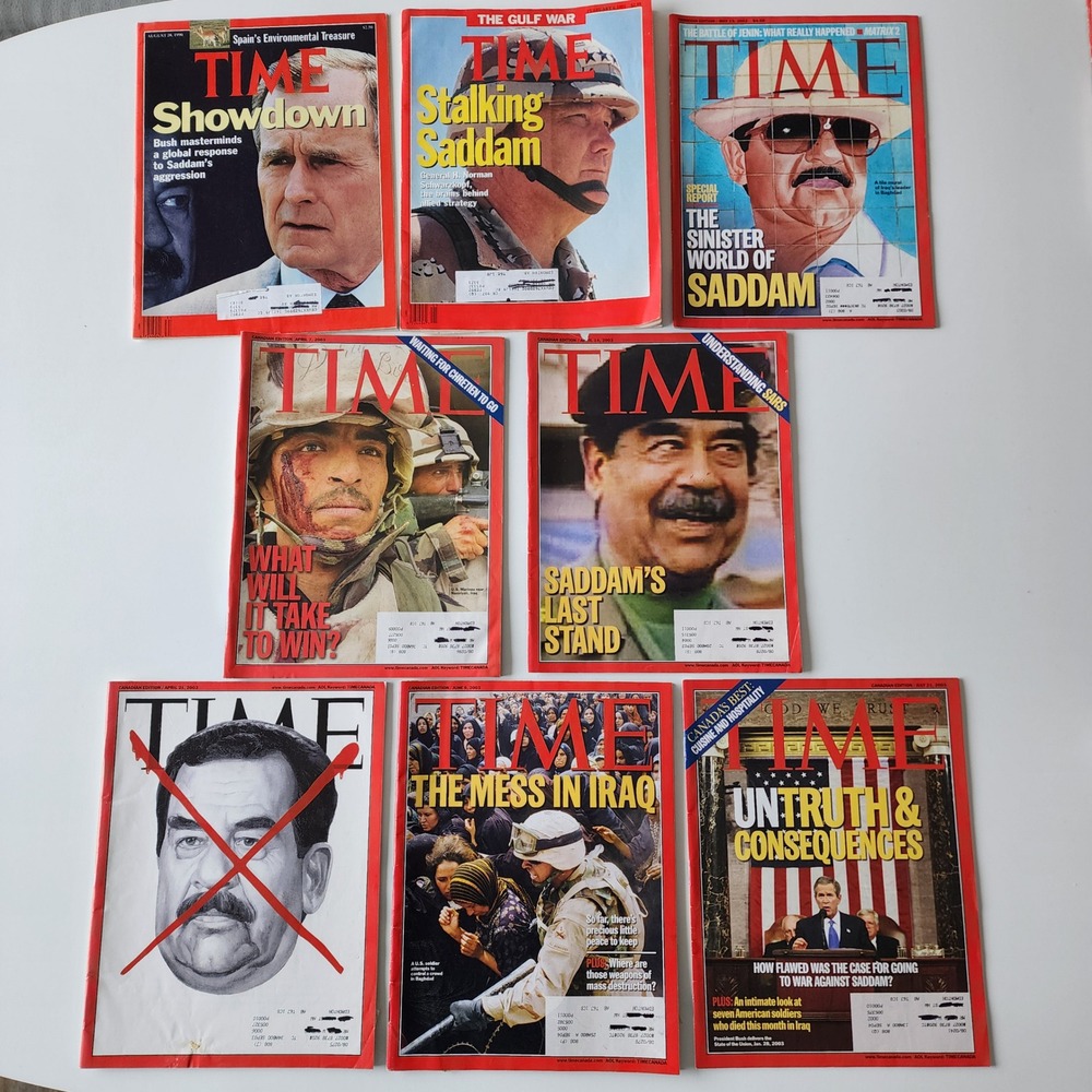 Time Magazines‎ Saddam Hussein Gulf War Iraq Middle East 1990-2003 Politics News